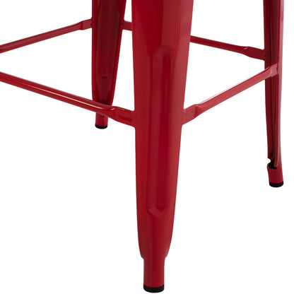 ΣΚΑΜΠΟ ΜΠΑΡ ΜΕΤΑΛΛΙΚΟ MELITA PRO ΣΕ ΚΟΚΚΙΝΟ 43x43x78