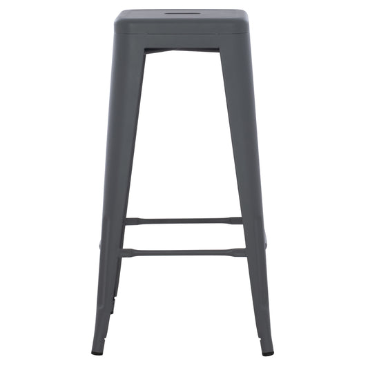 ΣΚΑΜΠΟ ΜΠΑΡ ΜΕΤΑΛΛΙΚΟ MELITA PRO ΣΕ ΓΚΡΙ 43x43x78