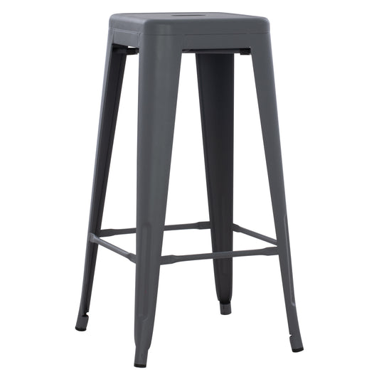 ΣΚΑΜΠΟ ΜΠΑΡ ΜΕΤΑΛΛΙΚΟ MELITA PRO ΣΕ ΓΚΡΙ 43x43x78