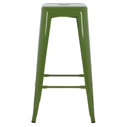 ΣΚΑΜΠΟ ΜΠΑΡ ΜΕΤΑΛΛΙΚΟ MELITA PRO ΣΕ LIGHT OLIVE GREEN 43x43x78