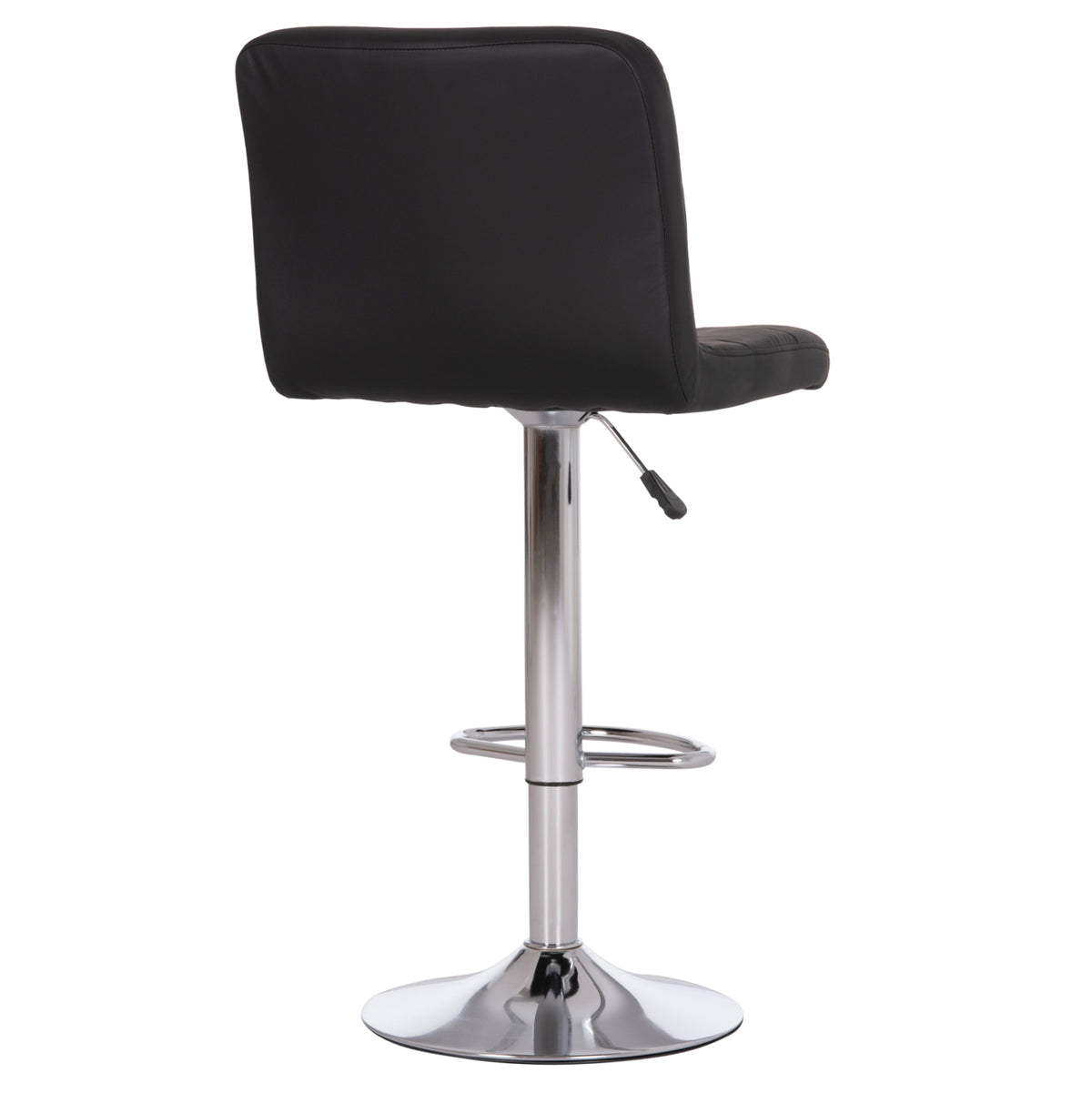 DIANA SWIVEL BAR STOOL BLACK PU CHROME METAL 44x52x109