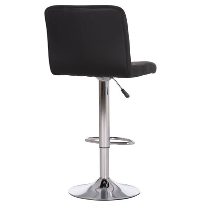 DIANA SWIVEL BAR STOOL BLACK PU CHROME METAL 44x52x109