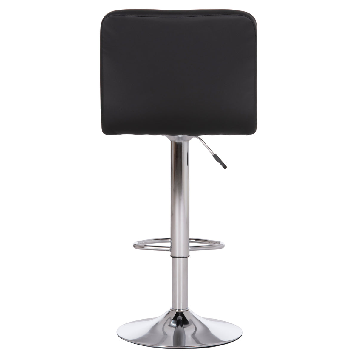 DIANA SWIVEL BAR STOOL BLACK PU CHROME METAL 44x52x109