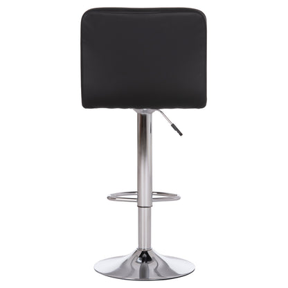 DIANA SWIVEL BAR STOOL BLACK PU CHROME METAL 44x52x109