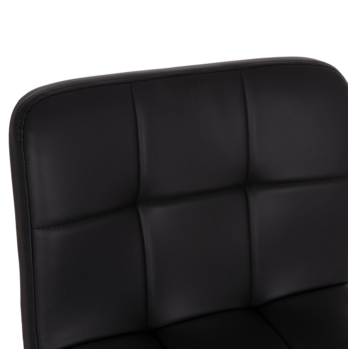 DIANA SWIVEL BAR STOOL BLACK PU CHROME METAL 44x52x109