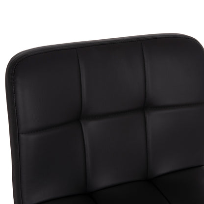 DIANA SWIVEL BAR STOOL BLACK PU CHROME METAL 44x52x109