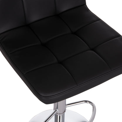 DIANA SWIVEL BAR STOOL BLACK PU CHROME METAL 44x52x109