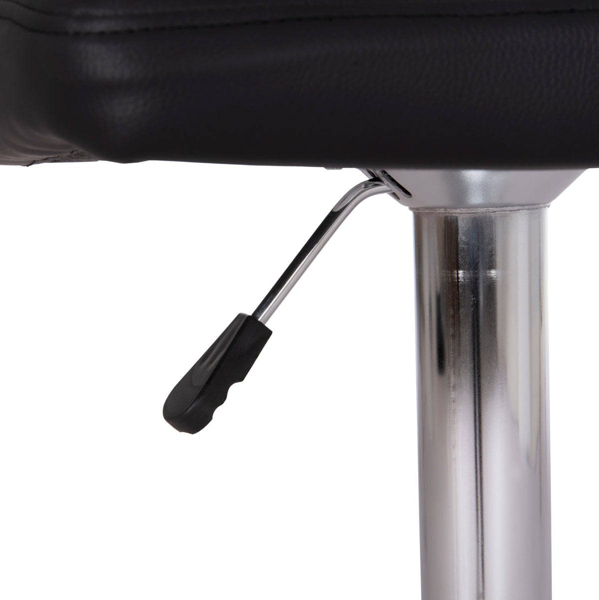 DIANA SWIVEL BAR STOOL BLACK PU CHROME METAL 44x52x109