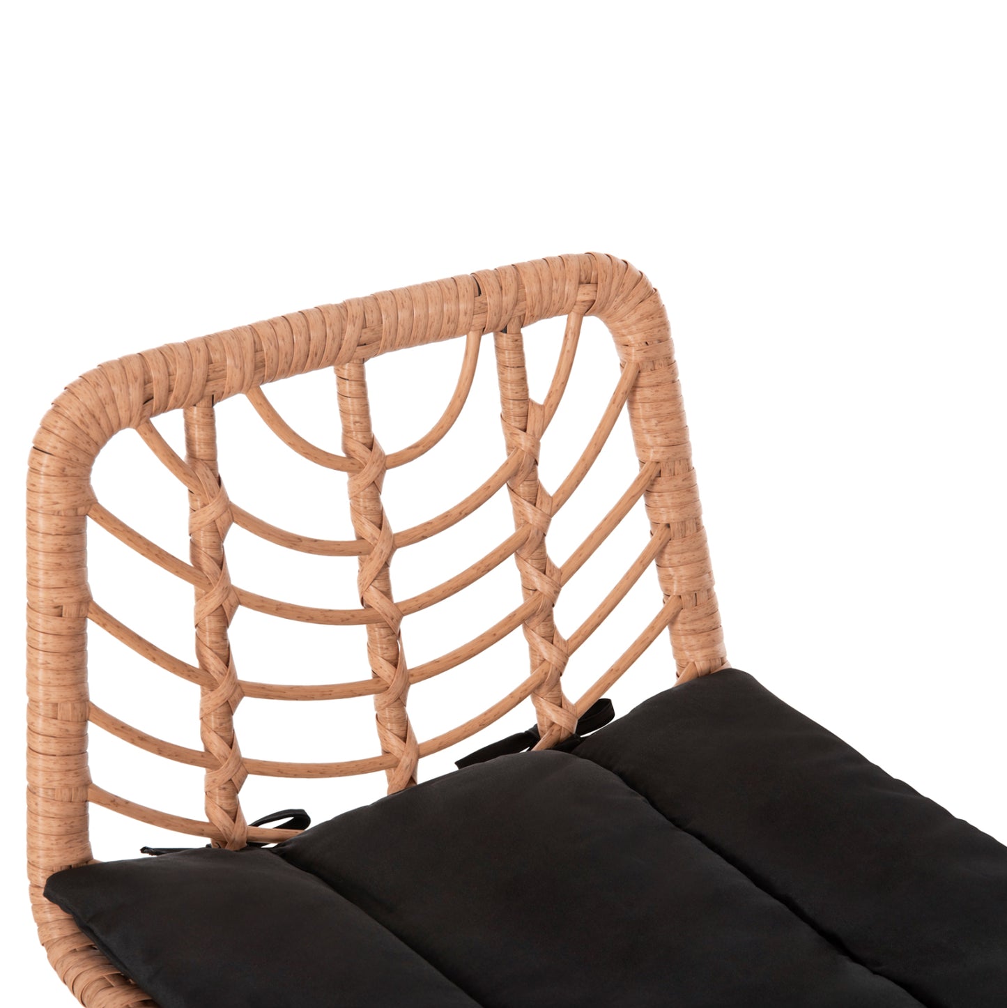ΣΚΑΜΠΟ ΜΠΑΡ ΨΗΛΟ GERALD ΜΕΤΑΛΛΟ & ΜΑΞΙΛΑΡΙ ΜΑΥΡΟ WICKER ΜΠΕΖ 49x50x101