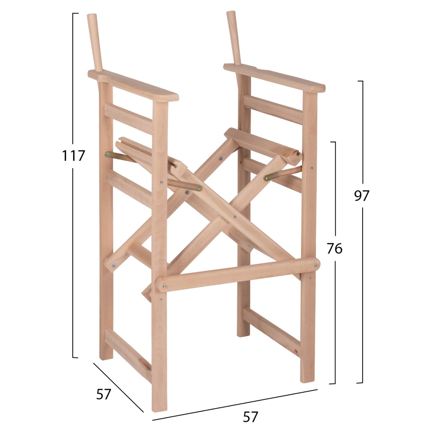 ΣΚΑΜΠΟ ΜΠΑΡ ΣΚΗΝΟΘΕΤΗ PALMER ΑΒΑΦΟΣ ΣΚΕΛΕΤΟΣ 57x57x117