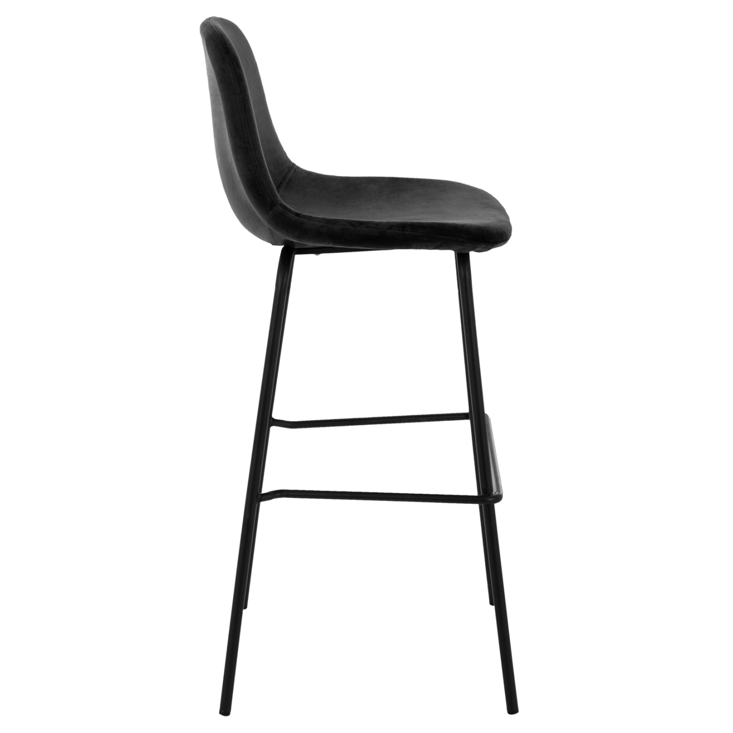 VINCENT STOOL VELVET BLACK METAL FRAME 56,5x47x106