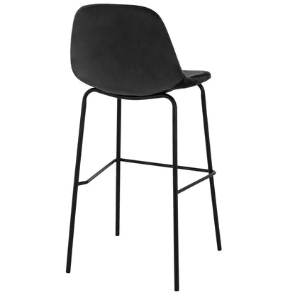 VINCENT STOOL VELVET BLACK METAL FRAME 56,5x47x106