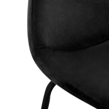 VINCENT STOOL VELVET BLACK METAL FRAME 56,5x47x106