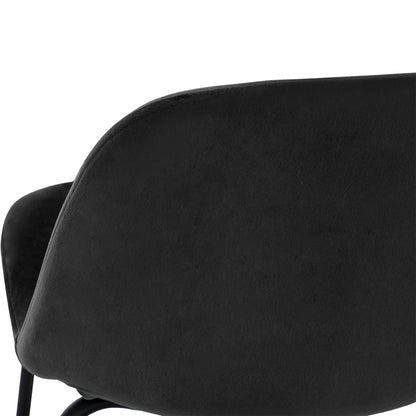 VINCENT STOOL VELVET BLACK METAL FRAME 56,5x47x106