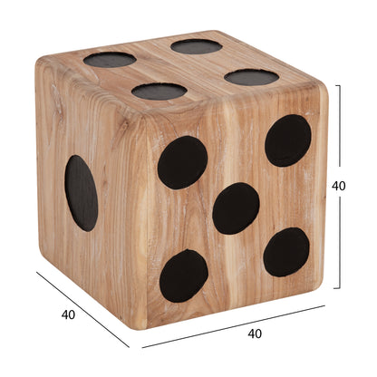 ΣΚΑΜΠΟ ΖΑΡΙ ΞΥΛΟ ΤΕΑΚ ΣΕ WHITE WASH ΧΡΩΜΑ 40x40x40