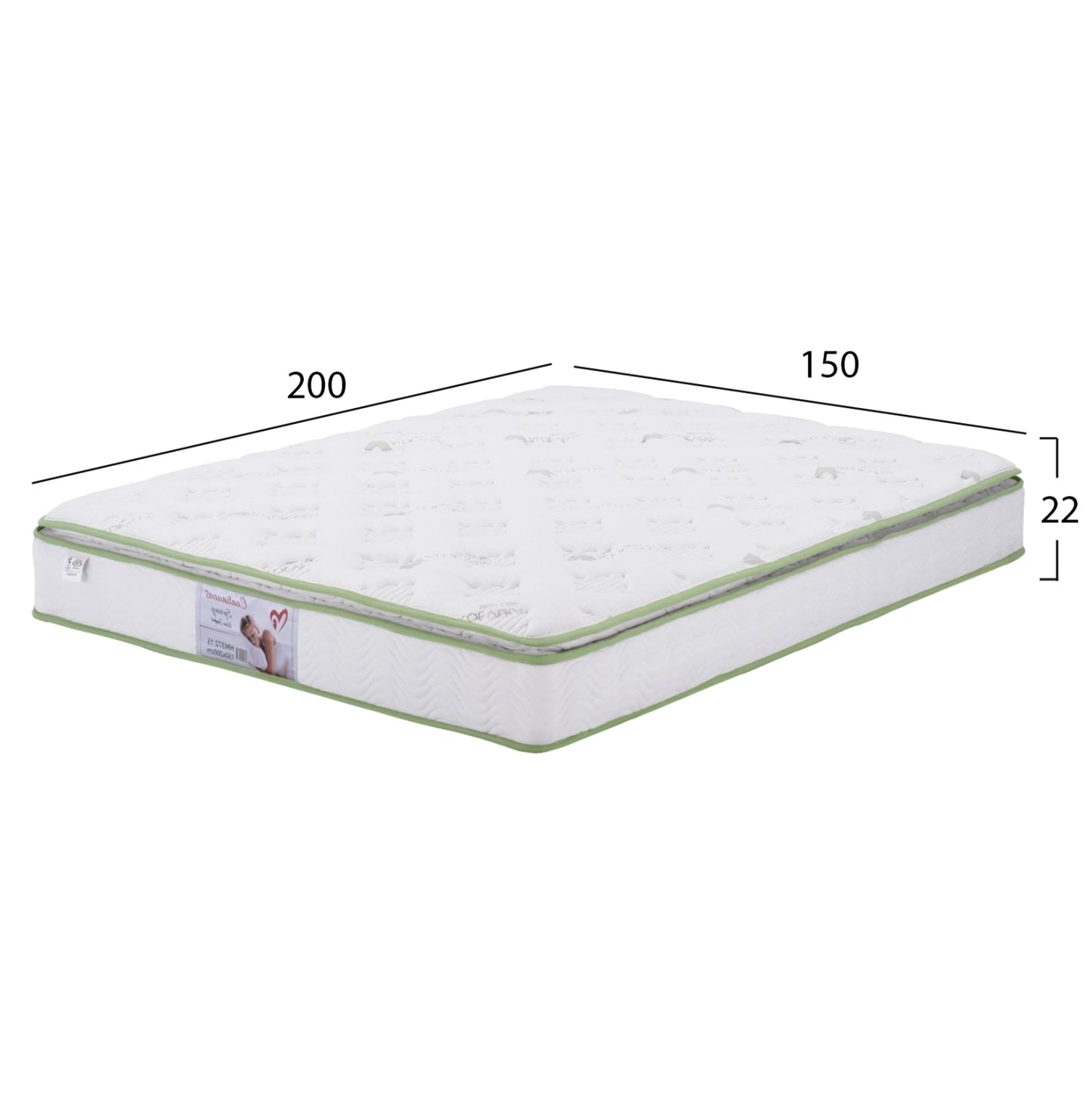 ΣΤΡΩΜΑ CONTINUOUS SPRING ΑΝΩΣΤΡΩΜΑ ALOE VERA ΜΟΝΗΣ ΟΨΗΣ 150x200εκ