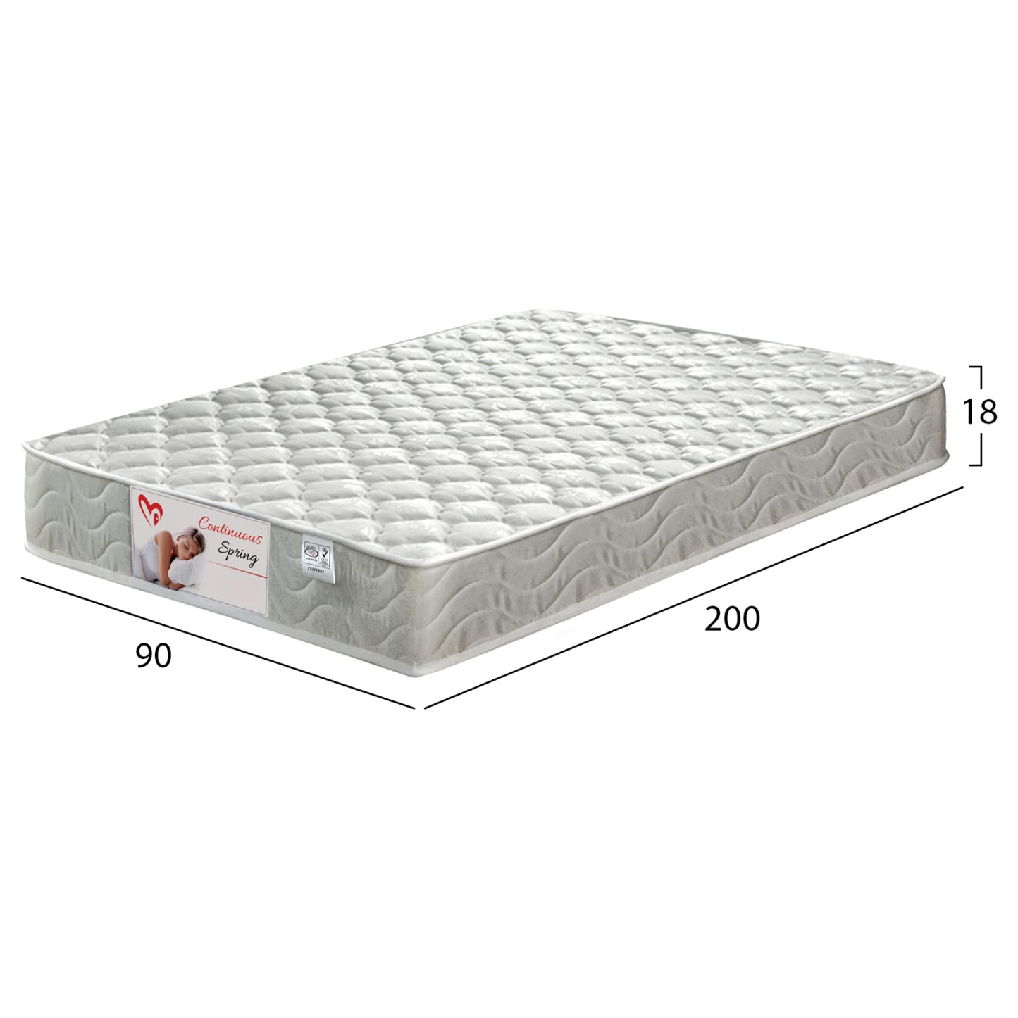 ΣΤΡΩΜΑ CONTINUOUS SPRING ΜΟΝΗΣ ΟΨΗΣ 90x200εκ