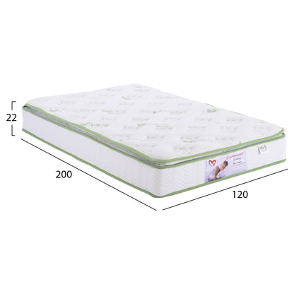 ΣΤΡΩΜΑ CONTINUOUS SPRING ΜΕ ΑΝΩΣΤΡΩΜΑ ALOE VERA ΜΟΝΗΣ ΟΨΗΣ 120x200εκ