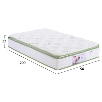 ΣΤΡΩΜΑ CONTINUOUS SPRING ΜΕ ΑΝΩΣΤΡΩΜΑ ALOE VERA ΜΟΝΗΣ ΟΨΗΣ 90x200εκ