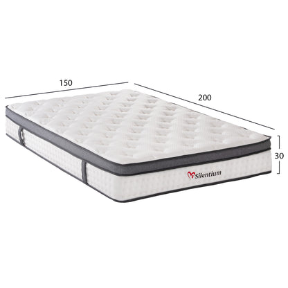 ΣΤΡΩΜΑ ΔΙΠΛΟ SILENTIUM POCKET SPRINGS ΛΕΥΚΟ 150x200x30