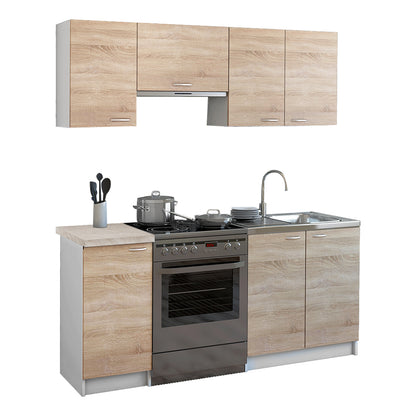 ΣΥΝΘΕΣΗ ΚΟΥΖΙΝΑΣ MAURICE ΜΕΛΑΜΙΝΗ SONAMA ΛΕΥΚΟ 180x29,2-46εκ