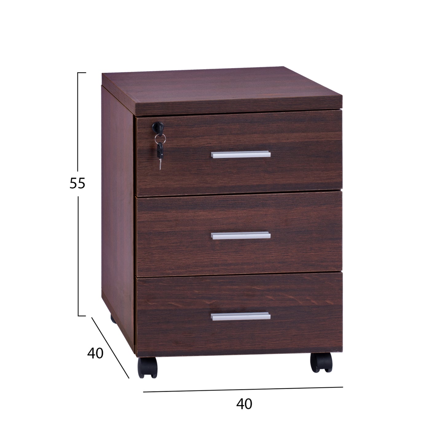ΣΥΡΤΑΡΙΕΡΑ ΓΡΑΦΕΙΟΥ VANCE ΕΠΑΓΓΕΛΜΑΤΙΚΗ WENGE 40x40x55