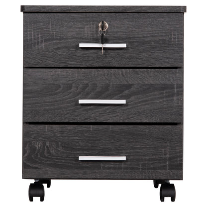 HAYDEN OFFICE DRAWER UNIT IN CHARCOAL 39.5x40x46.5