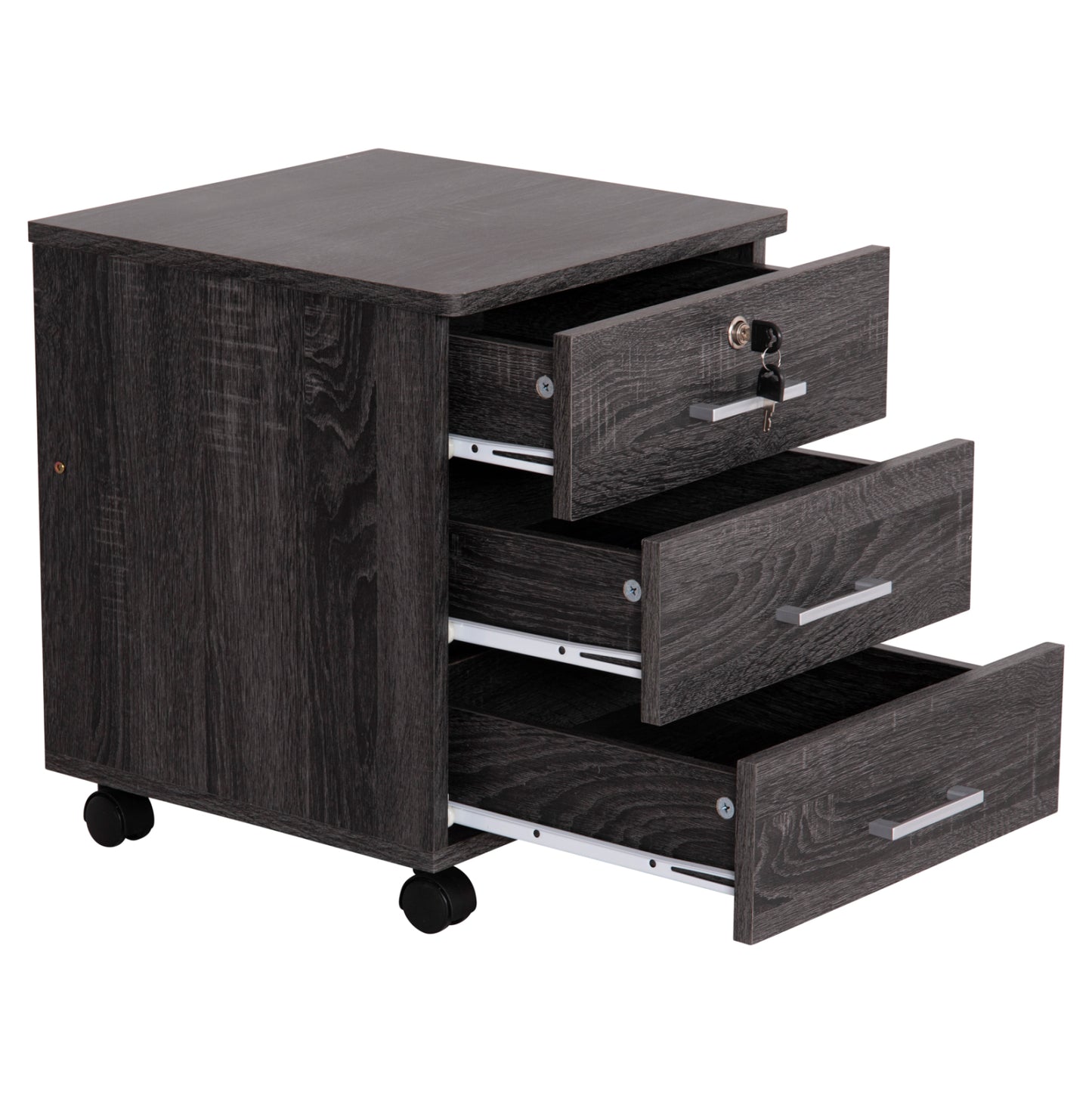 HAYDEN OFFICE DRAWER UNIT IN CHARCOAL 39.5x40x46.5