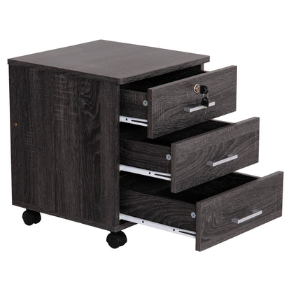 HAYDEN OFFICE DRAWER UNIT IN CHARCOAL 39.5x40x46.5