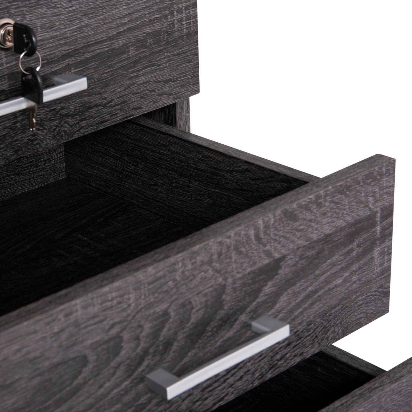 HAYDEN OFFICE DRAWER UNIT IN CHARCOAL 39.5x40x46.5