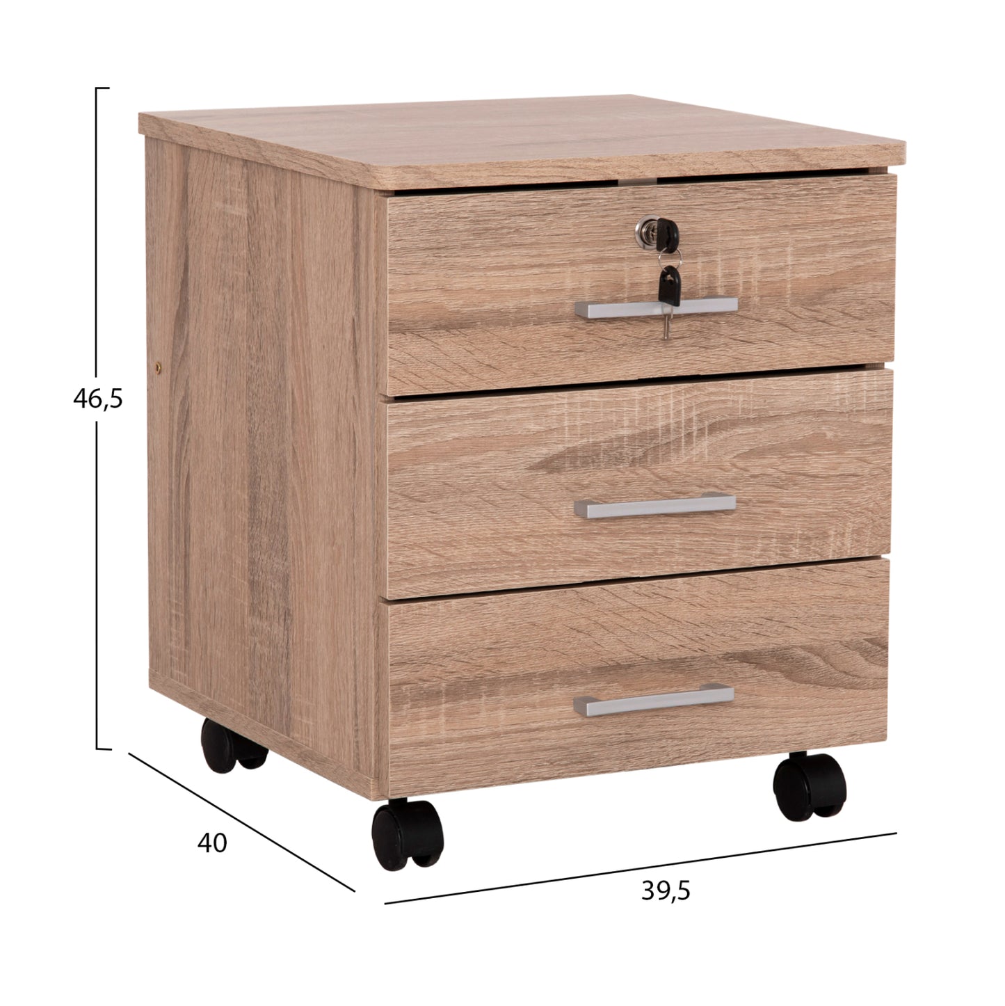 HAYDEN OFFICE DRAWER UNIT IN SONOMA COLOR 39.5x40x46.5