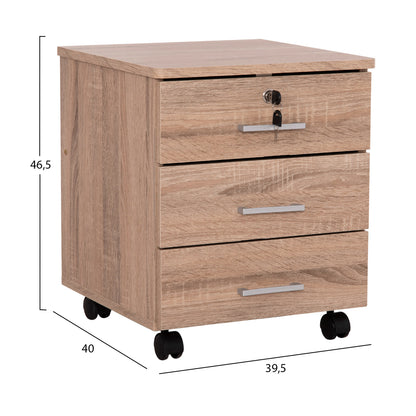 HAYDEN OFFICE DRAWER UNIT IN SONOMA COLOR 39.5x40x46.5