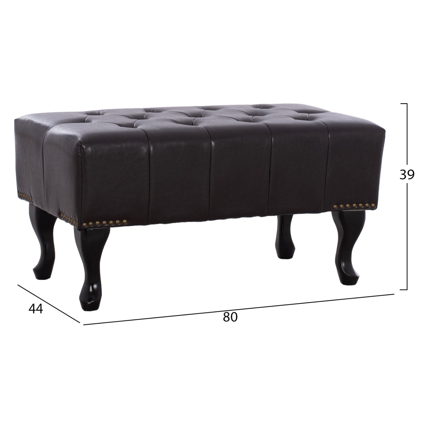 ΤΑΜΠΟΥΡΕ ΥΠΟΠΟΔΙΟ T. CHESTERFIELD EMMA PU ΣΚ. ΚΑΦΕ 80x44x39