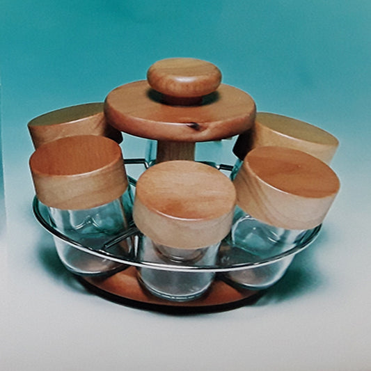 Θήκη για Μπαχαρικά με Περιστρεφόμενη Βάση 6 Τεμ.