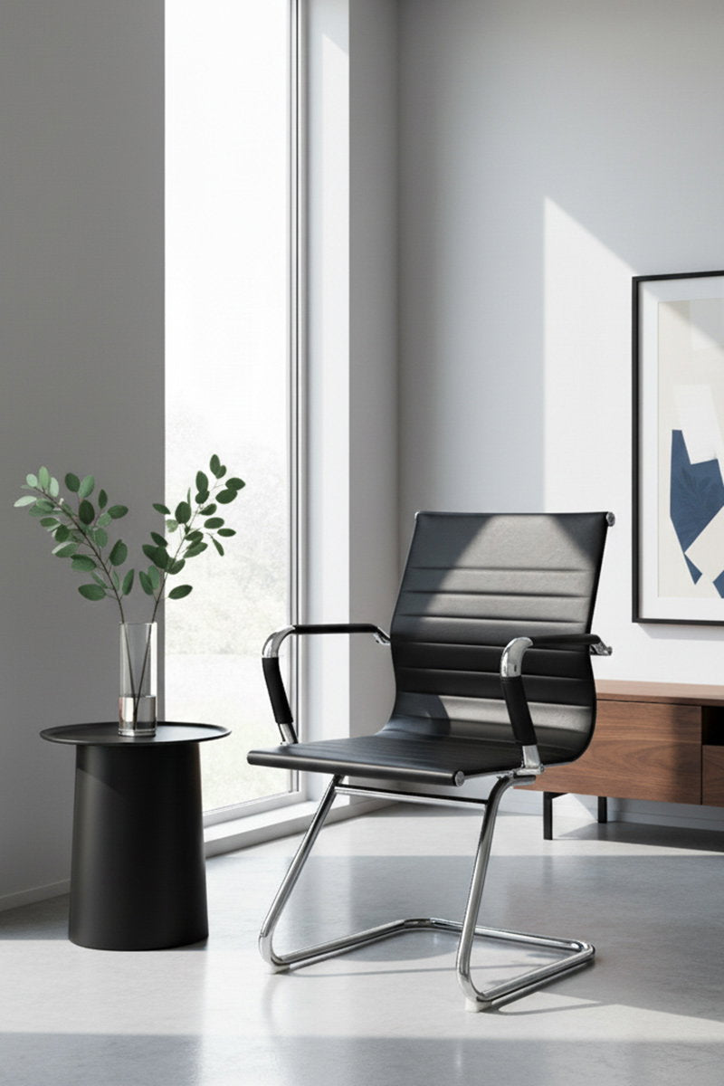 Καρέκλα Υποδοχής Cygon Reception Μαύρο 49x60x108