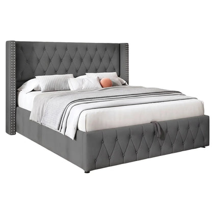 Επενδυμένο Κρεβάτι Zenmor Γκρι 206x170x95