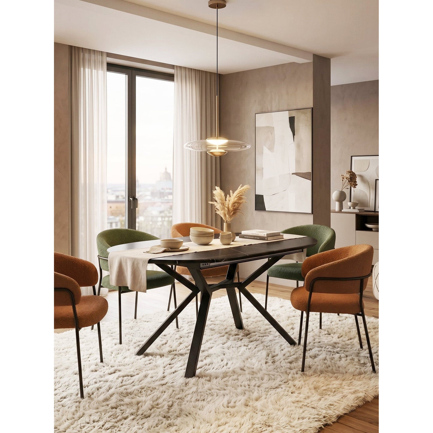 Τραπέζι Hemlock Επεκτεινόμενο 130x80x75