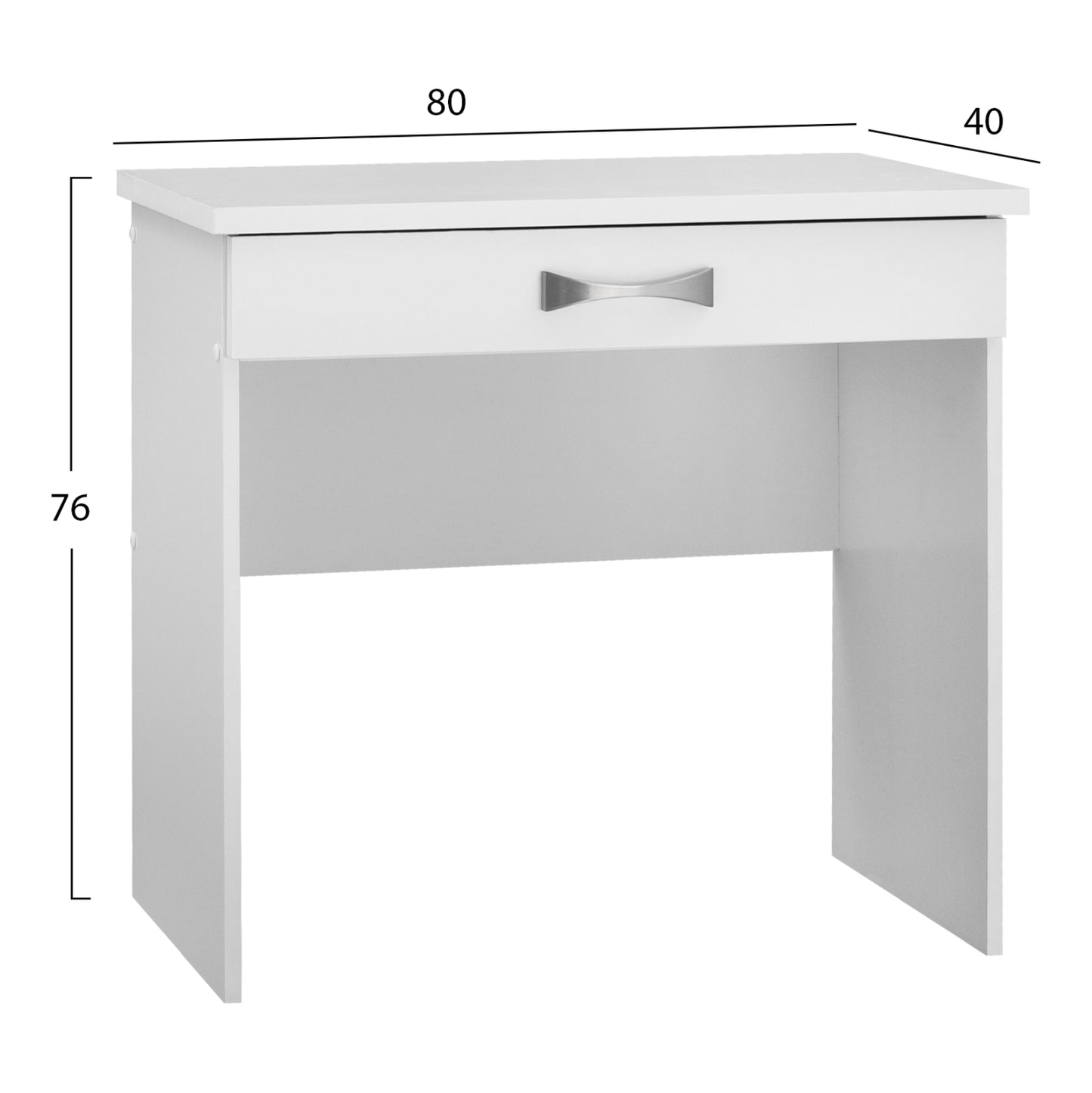 TOILET ELSIE WITH 1 DRAWER WHITE 80x40x76