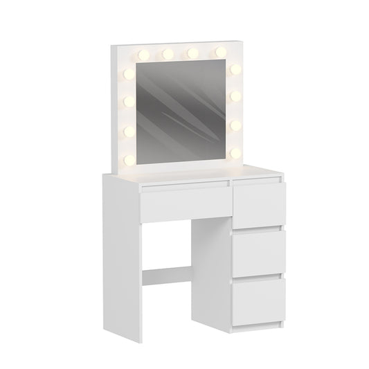 ΤΟΥΑΛΕΤΑ ΜΕ ΦΩΤΙΣΜΟ LED & ΣΥΡΤΑΡΙΑ KEITLIN ΜΕΛΑΜΙΝΗ ΣΕ ΛΕΥΚΟ 80x40x140