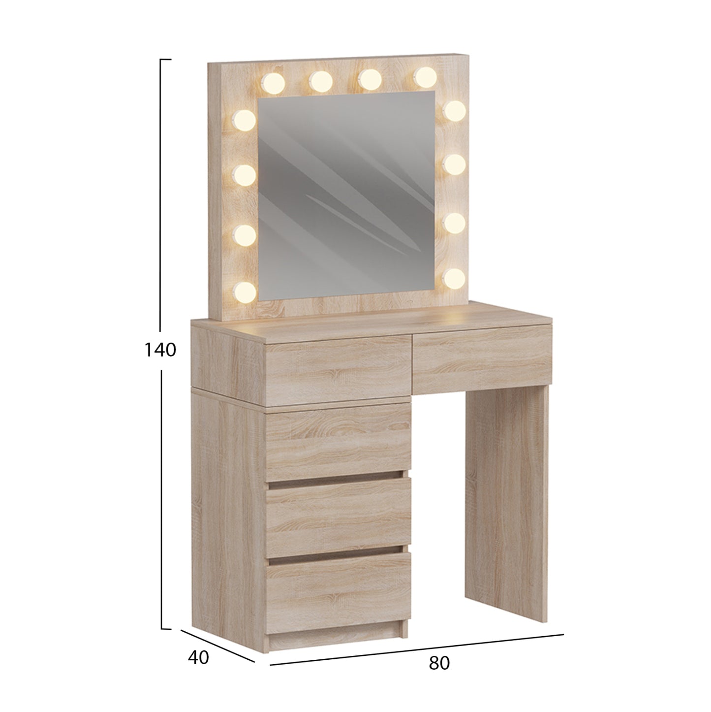 ΤΟΥΑΛΕΤΑ ΜΕ ΦΩΤΙΣΜΟ LED & ΣΥΡΤΑΡΙΑ BEYON ΜΕΛΑΜΙΝΗ ΣΕ SONAMA 112.5x40.5x140