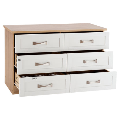 MILANI DRESSING TABLE WITH 6 DRAWERS SONAMA WHITE 120x40x76