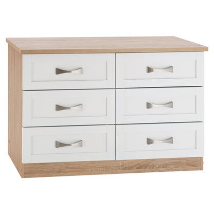 MILANI DRESSING TABLE WITH 6 DRAWERS SONAMA WHITE 120x40x76