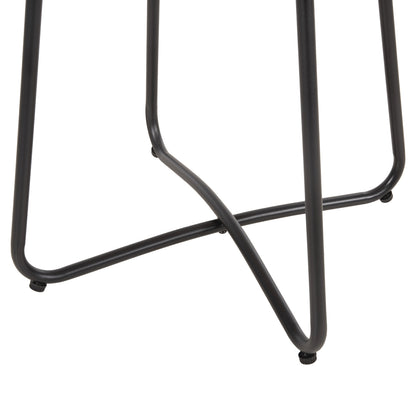 ΤΡΑΠΕΖΑΚΙ GERRY ΜΕ WICKER ΜΠΕΖ ΜΑΥΡΟ ΜΕΤΑΛ. ΣΚΕΛΕΤΟ 50x50x47,5