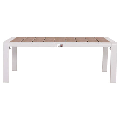 ΤΡΑΠΕΖΑΚΙ ΞΑΠΛΩΣΤΡΑΣ BENTRY ΑΛΟΥΜΙΝΙΟ ΛΕΥΚΟ POLYWOOD 100x56x35