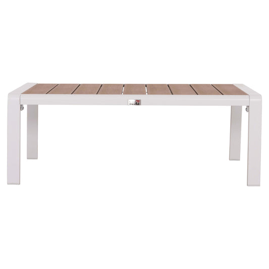 ΤΡΑΠΕΖΑΚΙ ΞΑΠΛΩΣΤΡΑΣ BENTRY ΑΛΟΥΜΙΝΙΟ ΛΕΥΚΟ POLYWOOD 100x56x35