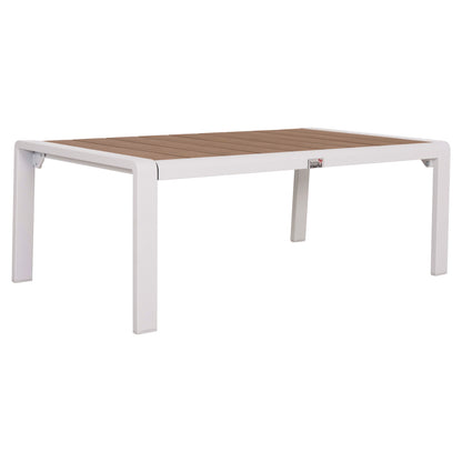 ΤΡΑΠΕΖΑΚΙ ΞΑΠΛΩΣΤΡΑΣ BENTRY ΑΛΟΥΜΙΝΙΟ ΛΕΥΚΟ POLYWOOD 100x56x35