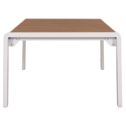 ΤΡΑΠΕΖΑΚΙ ΞΑΠΛΩΣΤΡΑΣ BENTRY ΑΛΟΥΜΙΝΙΟ ΛΕΥΚΟ POLYWOOD 100x56x35
