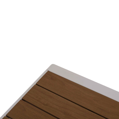 ΤΡΑΠΕΖΑΚΙ ΞΑΠΛΩΣΤΡΑΣ BENTRY ΑΛΟΥΜΙΝΙΟ ΛΕΥΚΟ POLYWOOD 100x56x35