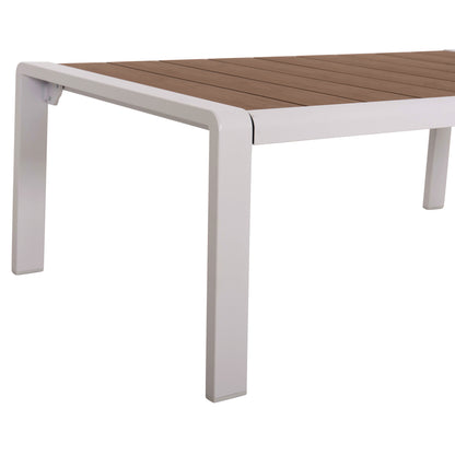 ΤΡΑΠΕΖΑΚΙ ΞΑΠΛΩΣΤΡΑΣ BENTRY ΑΛΟΥΜΙΝΙΟ ΛΕΥΚΟ POLYWOOD 100x56x35