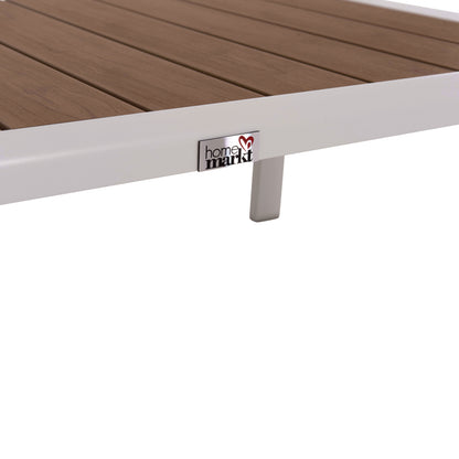 ΤΡΑΠΕΖΑΚΙ ΞΑΠΛΩΣΤΡΑΣ BENTRY ΑΛΟΥΜΙΝΙΟ ΛΕΥΚΟ POLYWOOD 100x56x35